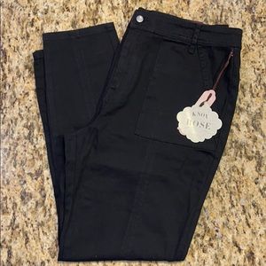 Black cotton pants